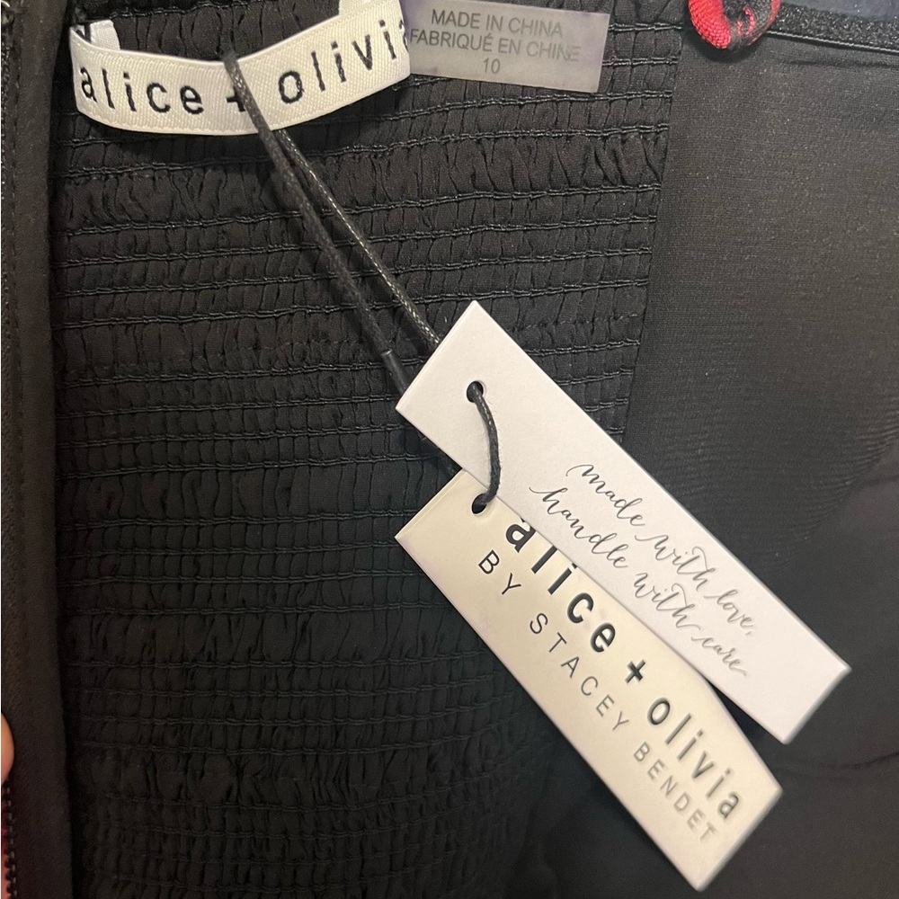 Alice + Olivia Jamila Spaghetti Strap Tiered Mini Dress - Picture 4 of 5